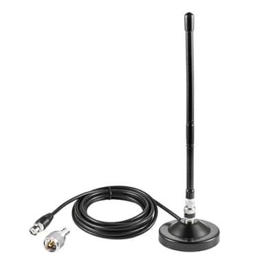 Long Range 27MHz Heavy Duty Magnetic Base Station Soft Whip CB Radio Antenna Kit for Cobra Midland Uniden Maxon President Anytone Vehicle Car Truck Mobile Handheld CB Radio Police Scanner, Eifagur