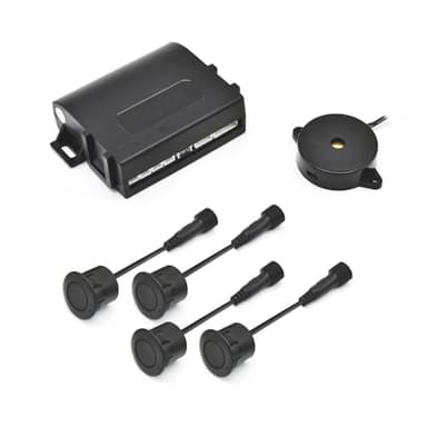 Promata PS01 Car Front Parking Sensor Kit with Buzzer,4 58KHz OE Standard Sensors,Radio Mute & Bull-bar Recognition Function,Detection Distance(13~39 inch)