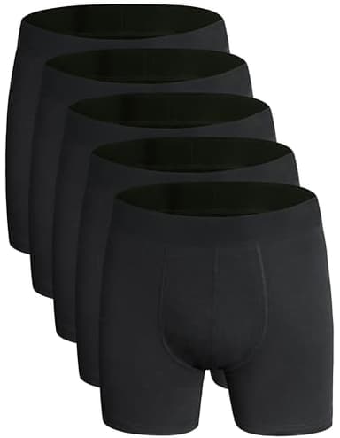 AIRCUTE Men Washable Incontinence Underwear Maximum Absorbency Overnight Leak Proof Protective Boxer Briefs for Bladder Leaks 80 ml(L,Black)