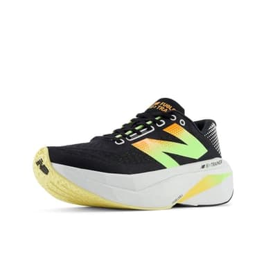 New Balance Men's FuelCell SuperComp Trainer V3 Running Shoe, Black/Phantom/Bleached Lime Glo, 8 M