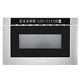 COSMO COS-12MWDSS-NH 24 in. Built-in Microwave Drawer with Automatic Presets, Touch Controls, Defrosting Rack and 1.2 cu. ft. Capacity in Stainless Steel