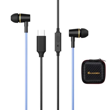 Air Tube Headphones USB C Headphones Wired for iPhone 16 15, Type C Earbuds Earphones with Microphone Noise Cancelling for iPad,Google Pixel 8 7 6A 5 Samsung-Not for 3.55mm and Lightning Connector