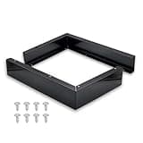 Universal Microwave Trim Kit - Black Metal Microwave Filler Kit Fits Most Built in Microwaves- Fills Over The Range Microwave Oven Cabinet Gap - 15.75”D x 10.75”H x 2.95”W
