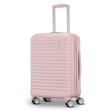American Tourister Stratum 3.0 Carry-On Spinner, Airline Approved, Durable Hardside Luggage, Expands 1.5", RightHeight™ Adjustable Handle, Pink Blush