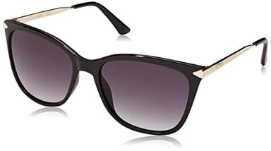 GUESS womens Classic Sunglasses, Shiny Black, 56 17 135 US