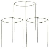 cozyou 3 Pack Garden Stakes Plant Support Cage, Plant Support Rings for Outdoor Indoor Peony Tomato Rose Flowers Potted Plants (10" W x 17" H)
