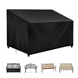 Outdoor Bench Cover Waterproof, 52.7" L x 26" W x 35" H 2 Seater Patio Garden Bench Cover, Heavy Duty Oxford Fabric Patio Loveseat Sofa Cover, Fade/Snow/Wind/Dust Resistant