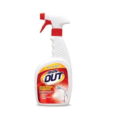 Iron OUT Rust Stain Remover Spray Gel, Remove Rust Stains in Bathrooms, Kitchens, Laundry, and Outdoors, Made in the USA, 24 Ounces