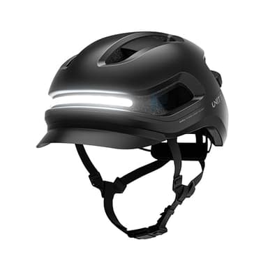 UNIT 1 Aura Smart E-Bike Helmet with MIPS Safety - NTA-8776 Certified for 28mph - Integrated 500 Lumen LED Lights, Crash Detection, Turn Signals and Automatic Brake Light - Blackbird, Large