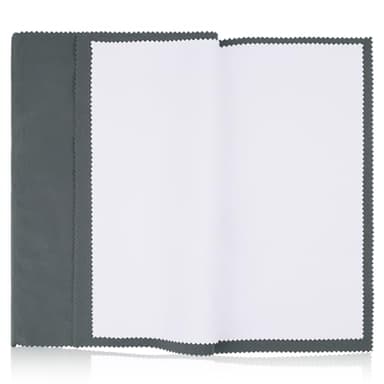 SIFFOI 2PC Set X-Large 12''x10'' Silver Jewelry Polishing Cloths, Premium Silverware Cleaning Cloth for 925 Silver, Gold, Double Layer Polishing Puff Cloths Grey