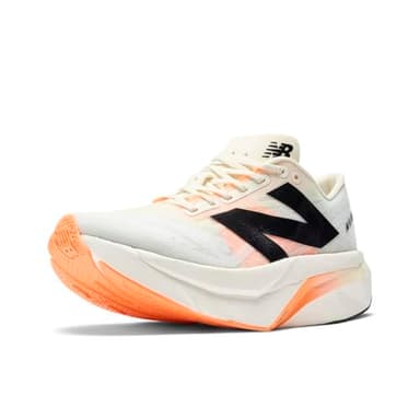 New Balance Women's FuelCell SuperComp Elite V4 Running Shoe, White/Angora/Hot Mango, 8 M