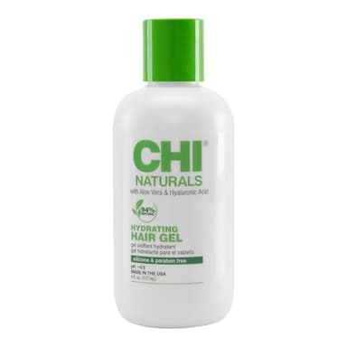 CHI Naturals with Aloe Vera Hydrating Hair Gel, Defines Curls, Lightweight & Controls Frizz, Sulfate, Paraben, & Cruelty-Free, 6 oz
