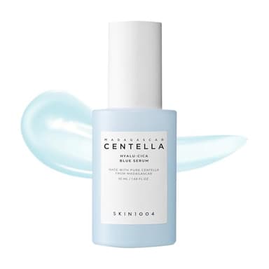 SKIN1004 Hyalu-Cica Blue Serum 1.69fl.oz, 50ml, Hydrating Face Serum with 5 Hyaluronic Acids & Madagascar Centella Asiatica, Korean Facial Ampoule for Deep & Long-lasging Moisture, Korean Skin Care