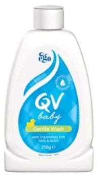 QV Baby Gentle Wash 250g -Suitable for use Every Day and Sensitive Skin and flaking or Itchiness Due to Dry Skin Conditions.
