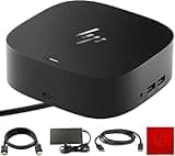 HP 26D32AA USB-C Dock G5 Bundle - HP Docking Station for Laptop Dual Monitor and Charging - with 120, HDMI Cable, DisplayPort Cable - Dock G5 Station