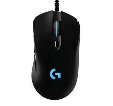 Logitech G403 Hero 25K Gaming Mouse, Lightsync RGB, Lightweight 87G+10G Optional, Braided Cable, 25, 600 DPI, Rubber Side Grips, Black