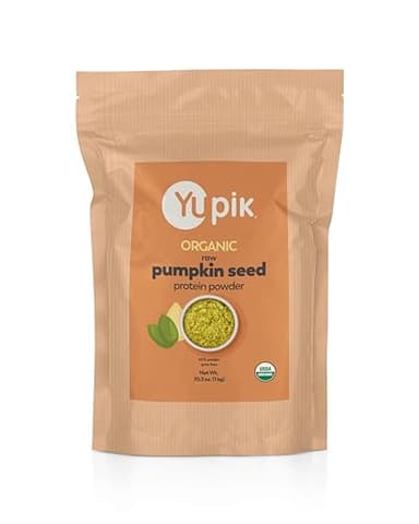 Yupik Organic Raw Pumpkin Seed Protein Powder, 65% Protein, 2.2 lb (35.2 oz), USDA Certified, Non-GMO, Vegan, Gluten-Free, Kosher, High in Iron & Fiber, Superfood for Shakes & Baking