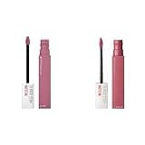 MAYBELLINE Super Stay Matte Ink Liquid Lipstick Makeup Bundle with Shades Lover and Revolutionary, Long Lasting High Impact Color, Up to 16H Wear, 1 Count Each