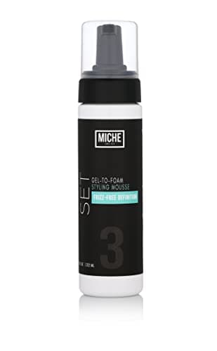 Miche Beauty Set Gel to Foam Mousse - Lightweight Styling Foam for All Hair Types, Long-Lasting Hold & Definition, Flexibility & Frizz Control, 7.5 fl oz