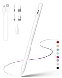 Stylus Pen, Active Stylus Pen Compatible for iOS and Android Touchscreens/Phones, Rechargeable Stylus Pen with Dual Touch Screen, Stylus Pencil for A-pple/Android/Tablet, 16.5CM,White