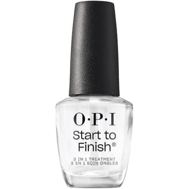 OPI Start to Finish | 3-in-1 Nail Polish Treatment, Base Coat, Top Coat, Nail Strengthener | Vitamin A & E, Vegan Formula