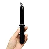 Kotrmny 8.5" Natural Raw Stone Hand Carved Energy Obsidian Knife, Quartz Crystal Dagger, Quartz Crystal Carving Polished Reiki Living Room Ornament Treatment Decoration