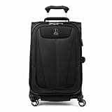 Travelpro Maxlite 5 Softside Expandable Carry on Luggage with 4 Spinner Wheels, Lightweight Suitcase, Men and Women, Black, Carry On 21-Inch