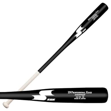SSK Z9 Professional Edge Comp Coaches Wood Fungo Bat 33" 35" 37" - Baseball & Softball – 22+ Colors - 60 Day Warranty (35", Natural/Black/White)