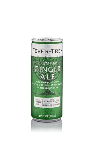 Fever-Tree Ginger Ale – Premium Mixer for Cocktails and Mocktails, 8.45 fl oz Cans, Pack of 4 – Naturally Sourced, Non-GMO