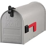 Solar Available Group ST100000 Standard Size Galvanized Steel Rural Mailbox U.S. Postmaster General Approved, Gray