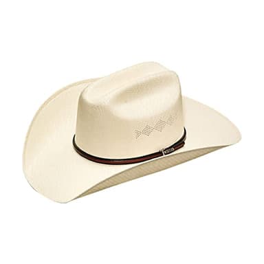 M&F Western Products TWISTER M&F Western Products TWISTER 5X Natural 4" Brim with Eyelets Straw Cowboy Hat Natural 75/8