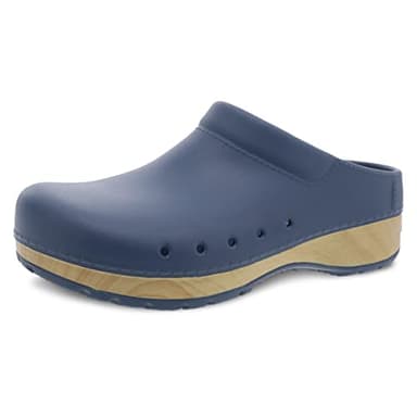 Dansko Kane Slip-On Mule Clog for Women - Lightweight Cushioned Comfort and Removable EVA Footbed with Arch Support - Easy Clean Uppers Kane Blue 8.5-9 M US