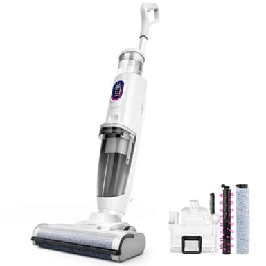 Cordless Wet Dry Vacuum Cleaner, Vacuum Mop All in One with Self-Cleaning&Voice Assistance, Vacuum and Mop Combo Smart Floor Cleaner Machine with Hepa Filter for Home, Carpet, Hard Floor & Pet Hair