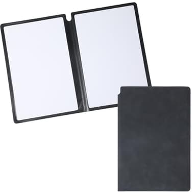 Thinp A5 Dry Erase Notebook, 9.5x6.6 Inch Whiteboard Notebook Reusable Folding White Board Double Sided Handheld Whiteboard for Business Office School Home (Black)