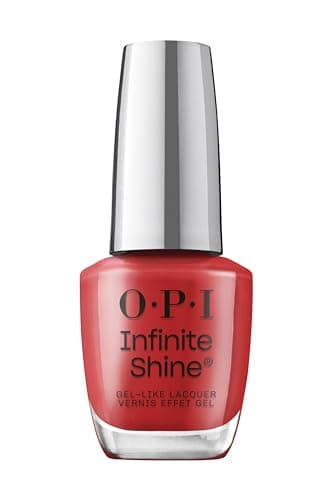 OPI Infinite Shine Big Apple Red | Opaque Bright Red Crème Long Wear Gel Like Nail Polish | Vegan, Long Lasting, Streak Free