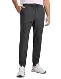 CRZ YOGA All Day Comfy Golf Joggers Pants for Men 30'' Quick Dry Lightweight Stretch Work Casual Sweatpants with Pockets Ink Gray Large