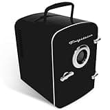 Frigidaire EFMIS151 Mini Portable Compact Personal Home Office Fridge Cooler BUILT IN SPEAKER, 4L Capacity, Chills Six 12 oz Cans, 100% Freon-Free & Eco Friendly