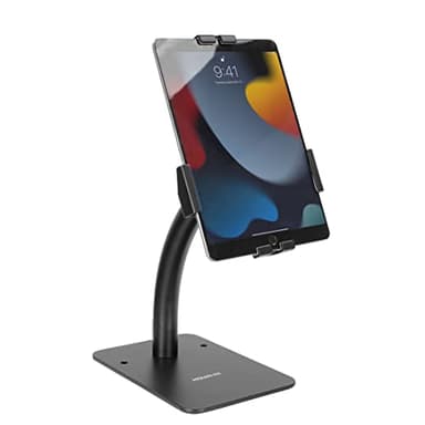Mount-It! Anti-Theft Tablet Kiosk Countertop Stand, Universal Retail POS Tablet Stand for 7.9"–11" iPad & Samsung Tablets, 360° Rotation & Bolt-Down Base, Black