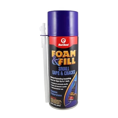 Red Devil 0913 Spray Foam & Fill Small Gaps & Cracks Expanding Insulation, Polyurethane Sealant, 12 oz, Off-White, Pack of 1