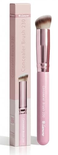 Lamora Concealer Makeup Brush Under Eye - Mini Angled Flat Top Kabuki Nose Contour Brush - Ideal for Concealing Blending Setting Buffing with Powder Liquid Cream Cosmetic - Pro Small Foundation Brush