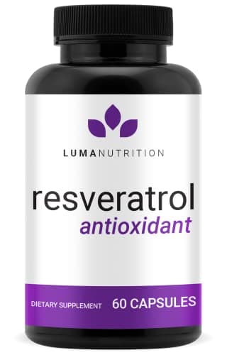 Luma Nutrition High Purity Resveratrol Supplement - 98% Trans-Resveratrol - Antioxidant - Resveratrol Capsules - Vegan & Gluten-Free - 60 Capsules