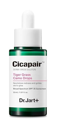 Dr.Jart+ Cicapair Tiger Grass Camo Drops Tinted Serum SPF 35 with Centella Asiatica | Skin Tint | Korean Skin Care Makeup Hybrid, 1.01 Fl Oz