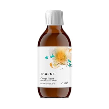 THORNE - Omega Superb - Easy Dosing Fish Oil Liquid with EPA and DHA* - Lemon Berry - 6.76 Fl Oz (200 ml)