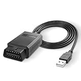 XMSJSIY USB OBD2 Scanner Adapter with MS-CAN/HS-CAN Switch OBDII Diagnostic Cable Car Interface Scanner USB Connector OBD2 Code Reader Scanner Auto Car Professional OBDII Scan Tool - 1.5M/4.9FT