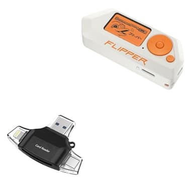 BoxWave Smart Gadget Compatible with Flipper Zero - AllReader SD Card Reader, microSD Card Reader SD Compact USB - Jet Black