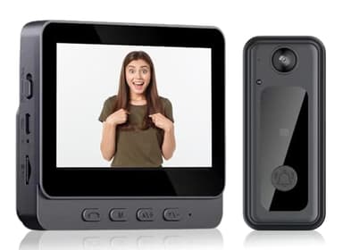 Generic Video Doorbell - Video Intercom System Smart Video Doorbell with 4.3 Inch 1080P HD Monitor/Night Vision / 170° Viewing Angle for Home Surveillance