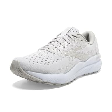 Brooks Women’s Ghost 16 Neutral Running Shoe - White/White/Grey - 8.5 Medium