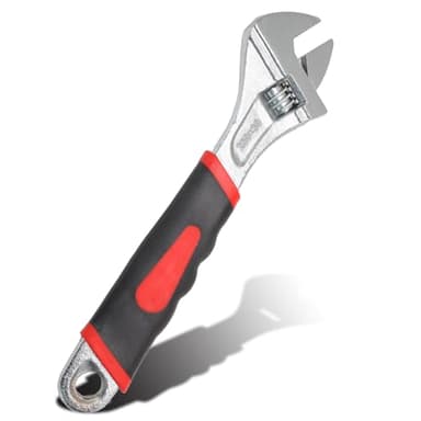 vibedor 10 Inch Adjustable Wrench with Ergonomic Rubber Grip Spanner Handle, Cr-V Steel Wrench for Home, Workshop and Garage
