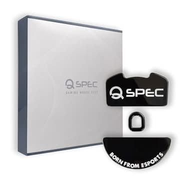 Q SPEC Glass Mouse Skates for Razer Viper V3 Pro – Super-Round Edges, Fuji Black (1 Set)