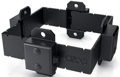 OZCO Ironwood 6x6 Post Band with Matching Hardware | Black Powder-Coated Galvanized Steel Adjustable Clamp for Outdoor Wood Posts, 51786